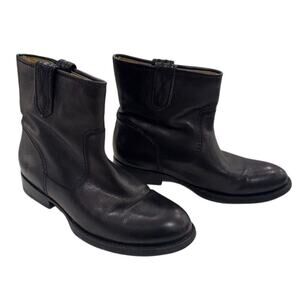 Frye Women's Jamie Stitch Black Leather Ankle Boots Size 7.5